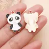 Aleación Goteo de Aceite Estilo Chino Lindo Panda Gigante Bambú Colgante Encanto Llavero DIY Pendiente Collar Accesorios de Joyería