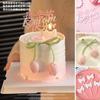 2025 Pastel del Día de la Madre Decorativo Capullo de Tulipán Lazo Vela Mamá Felices Fiestas Acrílico para Insertar