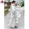 Manta de Emergencia Portátil para Mascotas 130*210cm Plata para Exteriores Manta de Papel de Aluminio Aislamiento Térmico Carrera de Maratón Manta de Protección Solar