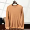 Suéter de Cachemira para Hombre Otoño e Invierno Cuello Medio Alto Manga Larga Jersey Capa Interior Tejido Capa Base Lujo Ligero Casual de Negocios