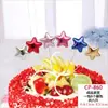 Novo cartão de decoração de bolo de aniversário estrela de cinco pontas coração Mickey coroa decoração cartão bandeira de material PU 5