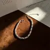 Pulseira Vazada de Trevo de Quatro Folhas Banhada a Prata para Mulheres, Retenção de Cor Duradoura, Acessórios de Pulseira Estilo Loja de Joias Atacado