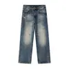 Pantalones vaqueros Muqiu para hombre de 13 oz, denim de bambú de alta densidad, estilo vintage "old money", corte recto holgado para ir al trabajo
