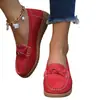 Aliexpress Zapatos de Verano para Mujer Talla Grande Estilo Retro Romano Europeo y Americano Zapatos sin Cordones Tejidos para Mujer Zapatos Casuales de Caña Baja
