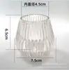 Taza de vela de aromaterapia nórdica piña cono de pino rayada sombra de luz Portavelas Taza decoración de ambiente del hogar vaso de cera taza vacía