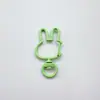 Colorido conejo grande hebilla de resorte hebilla para perro de aleación pintura diy llavero con forma accesorios de joyería hebilla de joyería animal