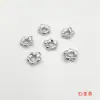 Chapado en oro de 18K14K, fuerte retención del color, cuentas con forma irregular de estrella y flor, cuentas espaciadoras, accesorios para joyería DIY, pulseras y collares de cuentas