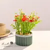 Flores Artificiais 10 Pequenos Bonsais de Rosa Decoração de Casa Flores Artificiais Plantas Verdes Festa de Casamento Decorações Internas Plantas em Vasos Simuladas