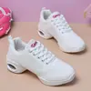 Zapatos de Baile Nuevos de Verano Transfronterizos, Zapatos de Baile Moderno de Malla Tejida Fly Transpirables, Zapatos de Baile de Suela Blanda para Baile Cuadrado de Adultos