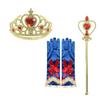 Accesorios de Princesa para Halloween Corona de Blancanieves Varita Mágica Collar Pulsera Anillo Aretes Guantes Set de 8 Piezas