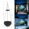 Luz para maceta de jardín alimentada por energía solar que se enciende automáticamente por la noche, a prueba de lluvia, para decoración de jardín de villa, decoración de césped, luz colgante