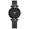 Celebridad de Internet Cielo Estrellado Digital Cara Superficie Luminosa Cuarzo Reloj Perezoso Imán Imán Correa Milanesa Reloj Estudiante