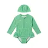 Traje de baño de una pieza nuevo hecho a medida transfronterizo para niñas para jugar en el agua, ropa de protección solar, traje de una pieza con protección solar para niños