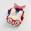 Lindo Gato Gatito con Gafas Vintage Liga de Mezclilla para el Cabello para Niñas, Cuerda Elástica Alta Simple para Cola de Caballo Banda de Goma