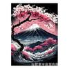 Ventas Directas de Fábrica Punto de Cruz DIY Nuevo en Amazon Pintura de Diamantes 5D Flor de Cerezo Montaña Japonesa Arquitectura China Pegatinas Hechas a Mano