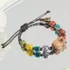 Pulsera de Cerámica Kapibala Jingdezhen Hilo de Mano con Perlas de Porcelana Cuerda de Mano Tejida con Cuentas Retro Cuerda de Mano para Pareja Estudiante Mujeres Venta al por Mayor