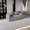 Sofá de Couro Lavável com Arranhador de Gato Estilo Nórdico de Luxo Leve, Modelo Popular para Lojas de Roupas, Sofá de Três ou Quatro Lugares para Apartamentos Pequenos e Apartamentos de Aluguel