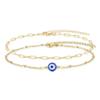 Joyería transfronteriza de AliExpress pulsera bohemia Ojo del Diablo versátil cadena de clip de papel doble capa pulsera de traje