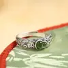 Novo anel de cabaça com padrão de nuvens estilo chinês para mulheres, design de nicho de luxo leve, charme vintage, anel aberto ajustável requintado