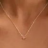 Amazon Transfronterizo Nuevo Collar de Trébol de Lujo, Cadena de Clavícula Minimalista Estilo Bosque Piedra de Nacimiento, Fresco y Sencillo para Mujeres de Vacaciones