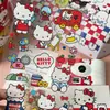 Ratinho Fofo Hello Kitty Série Vermelha e Azul Alto Valor Divertidos Femininos Adesivos Desenho Animado DIY Decorativos Planificador Plano