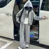 Conjunto de Sudadera con Capucha y Cremallera y Pantalones de Pierna Ancha para Niñas, Nuevo para Primavera y Otoño 2026, Conjunto de Dos Piezas para Niños Mayores