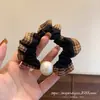 Scrunchie de renda xadrez simples com babados, elástico de cabelo feminino e estiloso