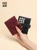 Cartera de Tarjetas Tejida Ultra Delgada de Moda Color Sólido Ranura para Tarjeta de Identificación Portafolio Ranura para ID Almacenamiento Bolsa Pequeña Portafolio de Tarjetas Portátil