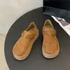 Zapatos Planos de Suela Gruesa para Personas Bajas Mocasines sin Cordones para Mujer 2026 Otoño Nueva Llegada Merade Retro Zapatos de Una Sola Pieza Mules