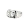 Anel de diamante moissanite 2 quilates cravejado super flash simulação de diamante fábrica atacado ao vivo transfronteiriço anel masculino de prata de lei 925