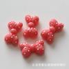 8*14 * 24mm hoja de resina con lazo de lunares diy para teléfono móvil, belleza, tocado, accesorios para el cabello, materiales hechos a mano, a partir de 5 piezas