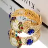 Pulsera Reloj Transfronteriza Nuevo Estilo Retro Europeo y Americano para Mujer Todo Fósforo Pulsera Reloj de Pedrería Moda Estilo Coreano Pulsera de Piedra de Cuarzo