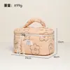Bolsa de Maquiagem Acolchoada Personalizada Estilo Fresco Transfronteiriça, Bolsa de Armazenamento de Skincare Estilo Ins, Bolsa de Ombro Portátil de Grande Capacidade Tipo Balde