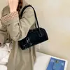 Bolsa de Axila Retrô de Nicho Feminina 2026 Nova Tendência Moda Veludo Veludo Bolsa de Boliche Toque de Luxo Bolsa de Grande Capacidade