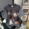 Talla Extra Grande 150kg Vintage Americano Algodón Puro Gato Camiseta de Manga Corta para Hombres y Mujeres Casual Holgada Tops de Pareja