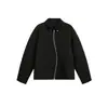 Ropa Vintage Yidao Otoño 2026 Nueva Tendencia Americana Estilo Old Money Cuadrado Corto Holgado Irregular Cremallera Chaqueta