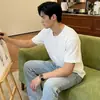 Camiseta de Manga Corta con Cuello Henley y Botones para Hombre Dengjie 2026 Nuevo Verano Casual de Media Manga
