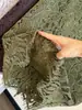 Falda midi de terciopelo hueca de encaje vintage estilo francés para mujer, nueva de principios de otoño, de cintura alta, adelgazante, elegante, ajustada al cuerpo