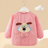 Babeo impermeable de pana de manga larga para otoño e invierno, diseñado para usarse al revés, para comer y proteger la ropa de las manchas