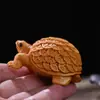 Tuya Rojo Completo Cicada Dibujo Animado Tortuga Asas Lindas Tallado en Madera Hecho a Mano Adornos de Animales de Madera Manualidades de Tallado