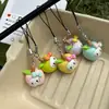 Llavero Colgante de Gato Manzana Lindo para Mochila de Estudiante Accesorio de Bolsa Regalo para Amigos y Parejas Pequeño Regalo