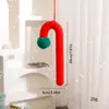 Colgante de Bastón de Navidad de Amazon Diseño de Escena Navideña DIY Decoración de Árbol de Navidad Colgante de Bastón de Lana