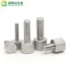 Tornillo de mano de acero inoxidable 304 tornillo redondo moleteado cabeza plana tornillo de ajuste M2M2.5M3M4M5M6M8