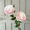 2 peonías artificiales para bodas, decoración de hoteles y hogares, arreglos de flores de seda, flores de peonía artificiales