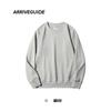 AG600g Moletom Masculino Ombro Manga Longa Super Macio Sem Veludo Gola Redonda Outono Leve Maduro Casual Solto Moda Marca Jaqueta