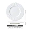 Plato Redondo de Cerámica de Alto Valor Jingdezhen Color Sólido Hueso de Porcelana Plato Plano Cerámico para el Hogar Plato para Ensalada Plato para Frutas Plato para Bistec