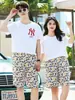 Pantalones Cortos de Verano para Hombre, Pantalones de Cinco Puntos de Algodón de Seda Helada para Mujer, Pantalones Casuales Estampados de Dibujos Animados, Pantalones de Surf para Pareja, Pantalones de Playa