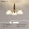 Lustre de Arte Retrô Vintage para Sala de Estar Americana, Lâmpada Simples Moderna para Sala de Jantar Quarto, Luminária Estilo Japonês para Pousada, Lustre de Vidro