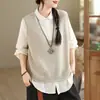 2026 Nuevo Chaleco de Punto Elegante con Cuello en V para Mujer, Corte Holgado, Top Elegante sin Mangas para Superponer