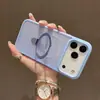 Funda Adecuada para Teléfono Apple iPhone 18 Pro Max con Acabado Mate Tipo Piel, Semitransparente, Soporte Metálico Plegable Magnético, Funda 17